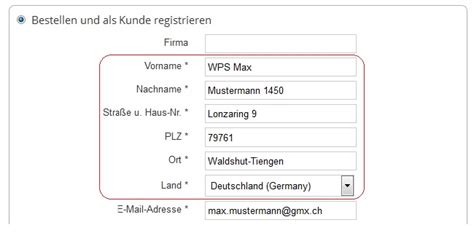 deutsche lieferadresse waldshut